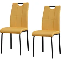 Hti-Living Esszimmerstuhl Denton Polyester gelb 2er Set