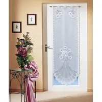 WECKBRODT Türvorhang Adria Stangendurchzug 90x200cm weiß