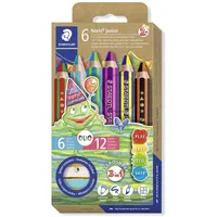 Staedtler Noris junior 1402 Duo Buntstifte farbsortiert, 1 Set