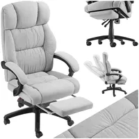 Tectake tectake® Bürostuhl, dicke Polsterung mit weichem Velours, ergonomische