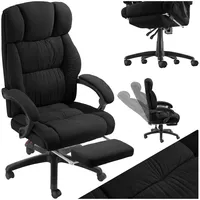 Tectake tectake® Bürostuhl, dicke Polsterung mit weichem Velours, ergonomische