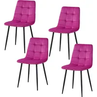 Hti-Living Esszimmerstuhl Mesa Samt pink