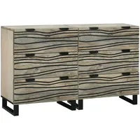 VidaXL Sideboards 2 pcs Weiß 60 x 33.5 x