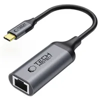 TECH-PROTECT UltraBoost USB-C Ethernet RJ45 1000Mbps Adapter - Schwarz