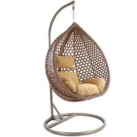 RAMROXX Hängesessel Style XXL Korb Gestell Braun