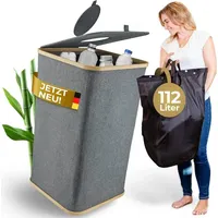 Almagi [112 L] XXL Pfandflaschen Sammelbehälter Recycling Behälter, wasserfeste
