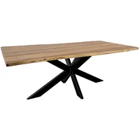 Main Möbel Epoxidharz Esstisch 160x90cm "Varna" Akazie massiv &