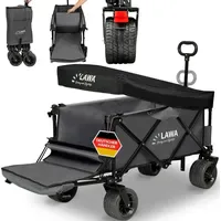Lawa Bollerwagen faltbar mit Dach grau