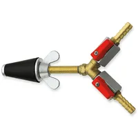 Rothenberger Gasprüfstopfen, konisch, Gr.2 (3/4"-1.1/4"), mit 2x Hahn -
