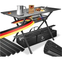 Kesser KESSER® Campingtisch faltbar Klapptisch mit Aluminiumrahmen Aufrollbare Tischplatte