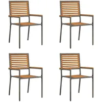 VidaXL Gartenstuhl 56 x 56 x 90 cm braun/grau
