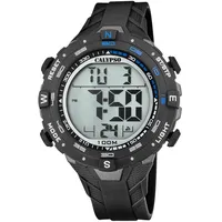 Calypso Herren Analog Uhr Sport Kautschuk Schwarz - Schwarz
