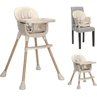 Lorelli Kinderhochstuhl Vanilla 3 in 1 Kinderstuhl, Tablett, Fußstütze,