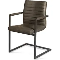 SAM Outillage Esszimmerstuhl Freischwinger anthrazit Eisengestell parzivo