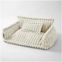 Noviclass-shop Hundesofa | Katzensofa 'Chaffar' | Creme M (80cm))