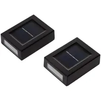 Hi LED Solar Wandleuchten 2er Set schwarz 10 x