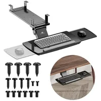 Maclean Brackets Maclean Tastaturablage Untertisch mit Mausablage | Höhenverstellbar