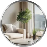 CLP Wandspiegel, Silber, Metall, 30x30x3 cm, Spiegel, Wandspiegel