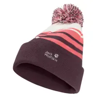 Jack Wolfskin Stripy Pompom Beanie Amaranth M
