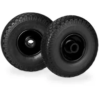 Relaxdays Sackkarrenrad Vollgummi im 2er Set schwarz