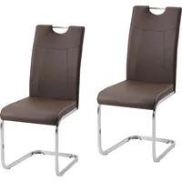 Hti-Living Esszimmerstuhl Braun Kunstleder Kelly C