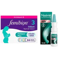 Femibion 3 Stillzeit Kombipackung + Nasivin Dosiertropfer für Ba