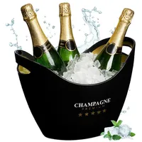 Relaxdays Sektkühler, Flaschenkühler, 8l Volumen, Getränke kühlen, Champagnerkühler HxBxT: