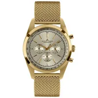 Jacques Lemans Herrenuhr Uhr Chronograph Edelstahl Gold Silber N-1560C
