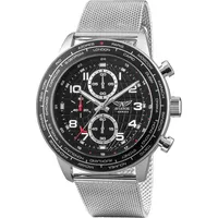 Aviator Entertainment Aviator Uhr Modell AVW79886G407 - Silber/Schwarz