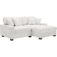 Hti-Living HTI-Living, Sofa Couch mit Ottomane Rechts Xenia Beige