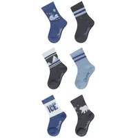 Sterntaler Jungen Pack Socken 6er Winter, Jeansblau Mel, 18