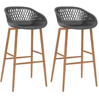 VidaXL Barhocker 2 Stk. Grau