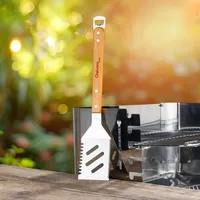 Hi Grillbesteck 41 cm Edelstahl Holz braun