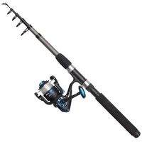 DAM Full Tech Tele Spinning Combo, Süßwasserangler Angelrute Rolle