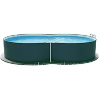 Planet Pool Stahlwandpool achtform 540x350x120 cm, Stahl 0,4 mm
