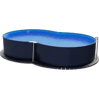 Planet Pool Stahlwandpool achtform 540x350x120 cm, Stahl 0,4 mm
