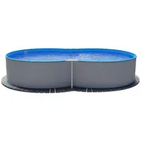 SUMMER FUN Stahlwandpool achtform Exklusiv 725 x 460 x