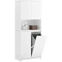 SoBuy Hochschrank 70 x 170 x 37 cm Weiß