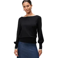 Zero Feinstrickpullover mit Kontrastpaspel 34, Patch BlackCream | 34