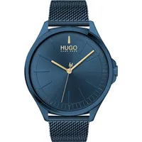 Hugo »#SMASH« Armbanduhr, Herrenuhr, Mineralglas, Edelstahlarmband