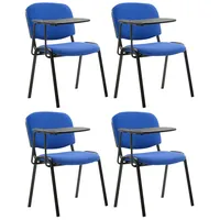 CLP 4er Set Stuhl Ken mit Klapptisch Stoff blau