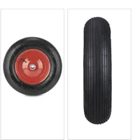 Relaxdays Schubkarrenrad 4.80 4.00-8, Rot,Schwarz