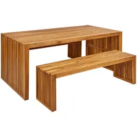 Beliani Gartenmöbel Set 6-tlg. Hellbraun