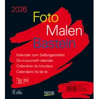 Korsch Verlag Foto-Malen-Basteln Bastelkalender schwarz 2026