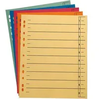 Wekre Trennblätter DIN A4 1-0 gelb, orange, rot, blau,