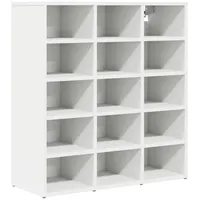 VidaXL Schuhschrank mit Regal Weiß 77,5 x 30 x