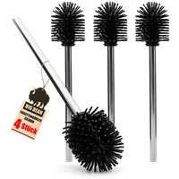 BigDean Silikon Klobürste WC Bürste im 4er Set Toilettenbürste
