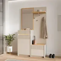 Forte Oak Squere Garderobenschrank 108,4 x 41,7 x 195,9