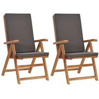 VidaXL Gartenstuhl 60,2 x 94,2 x 43,9 cm grau