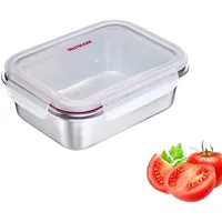 Westmark Edelstahl Lunchbox – Auslaufsichere Brotdose – Mikrowellen- &